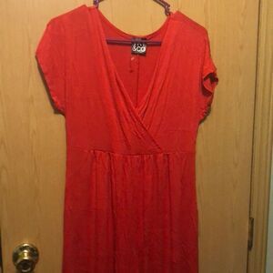 VKY&CO size small red one piece cropped wrap front